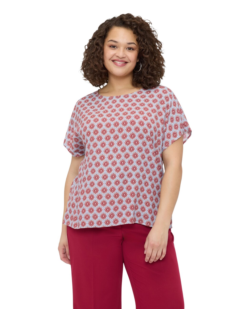 Fiorella Rubino - Blusa kimono con estampado geométrico