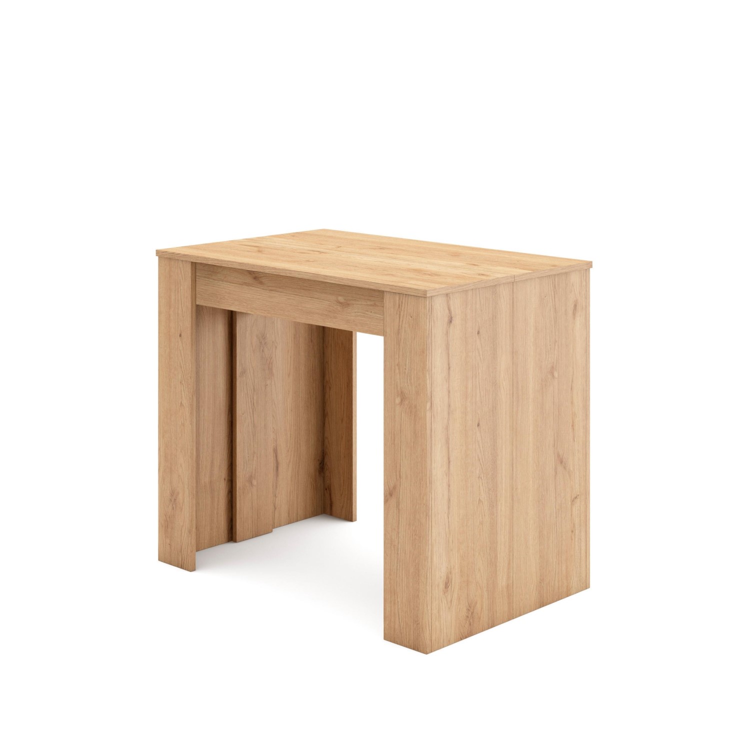 Skraut Home, Mesa Consola Extensible, Mesa Auxiliar, S III, Práctica y Versátil, Estilo Moderno, 2 longitudes 58/222x90x77cm y 58/262x90x77cm