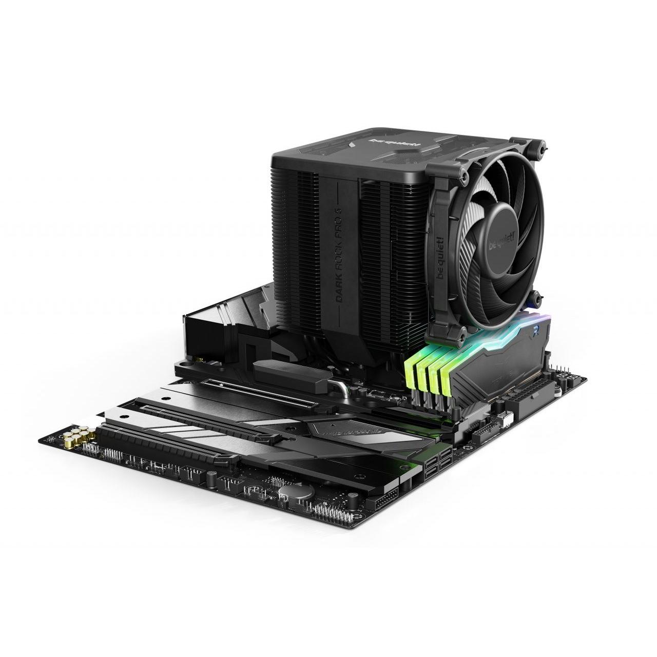 Be Quiet! - Refrigerador de aire Dark Rock Pro 5 con ventiladores 120 y 135 mm para procesadores, enfriamiento eficiente y bajo ruido de 8,9 dB, compatible con LGA 1150/1151/1155/1200/1700 y AM4/AM5