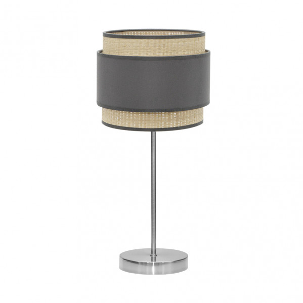 Sobremesa alto kandy 1xe27 natural/gris 67x30x30 cm