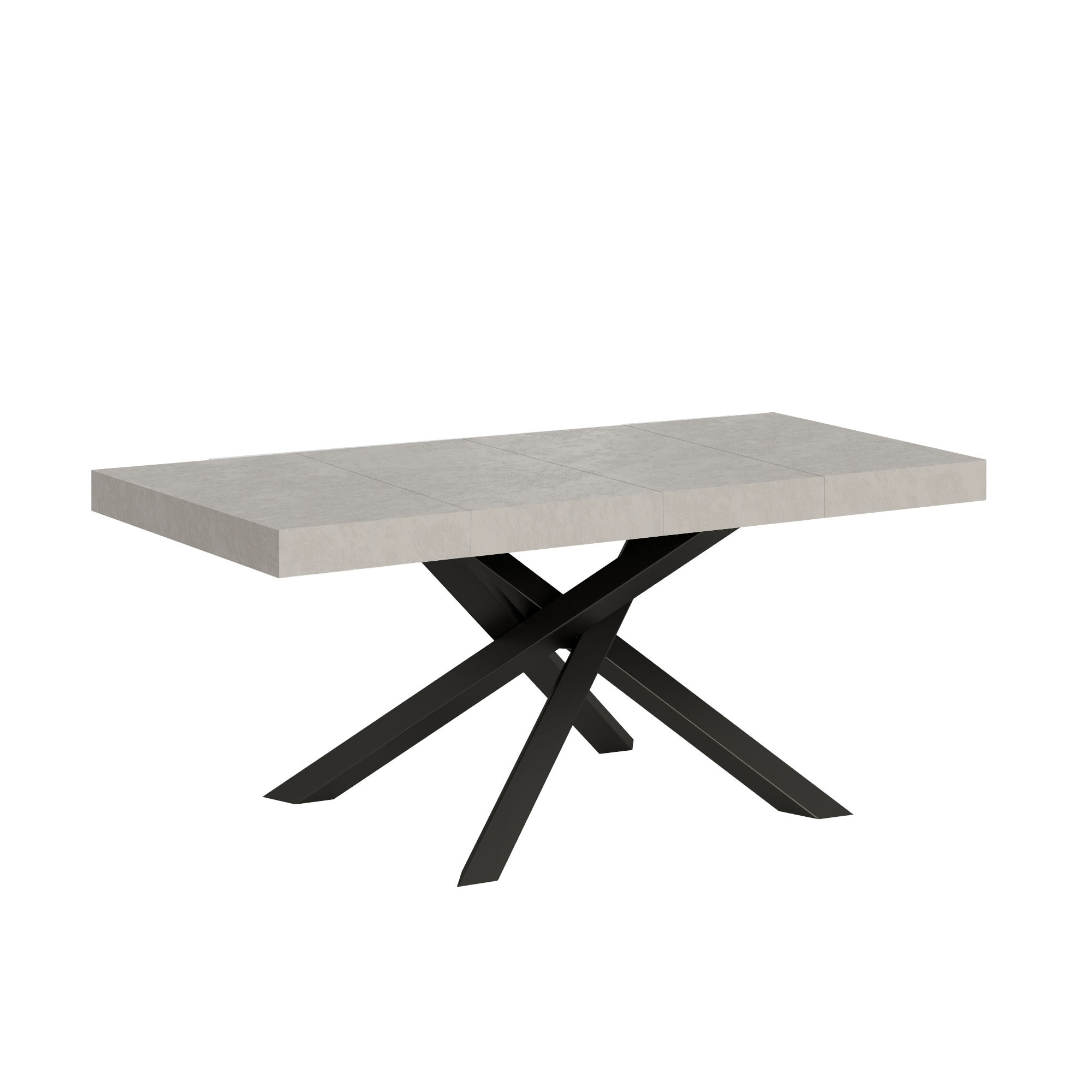 Mesa extensible 140/400x90 cm Volantis Premium cachemir patas antracita - Itamoby
