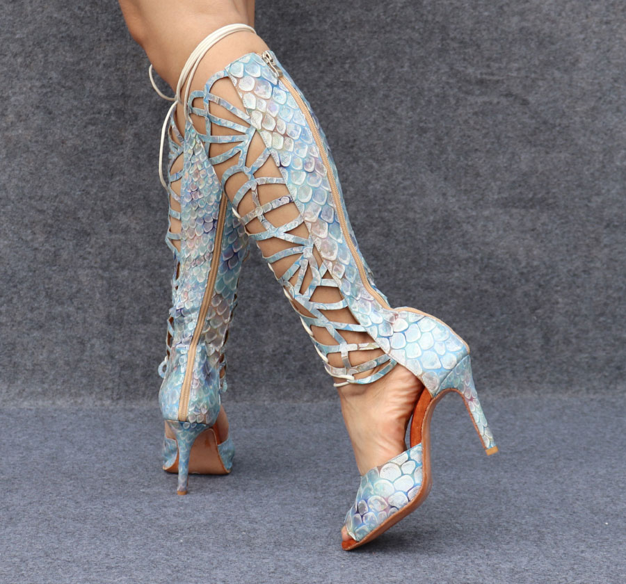 Cordones Tacones De Cuerdas Sandalias Planas Zapatos De