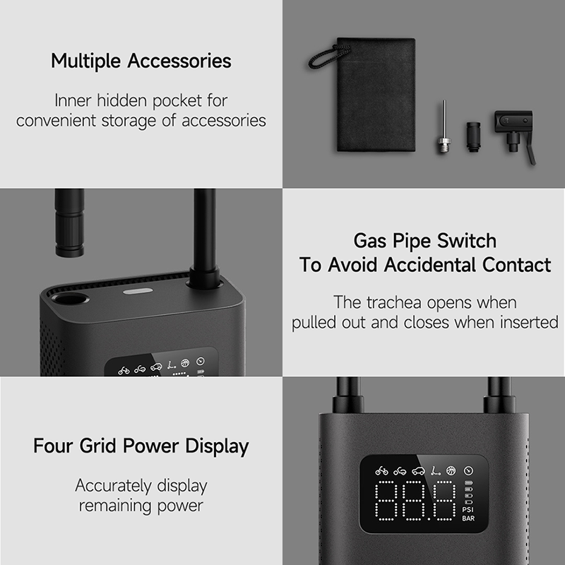 Xiaomi-compresor de aire Mijia 2, bomba de aire eléctrica portátil, 2  sensores de neumáticos, Treasure