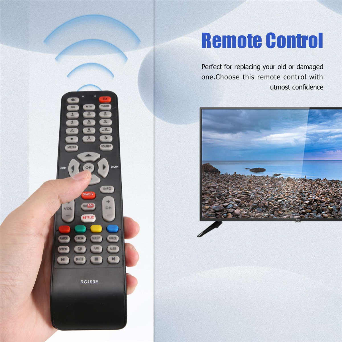 Mando a distancia Smart TV 06-519W49-C005X para TCL/HYUNDAI/EKT/HKPro/VISIVO
