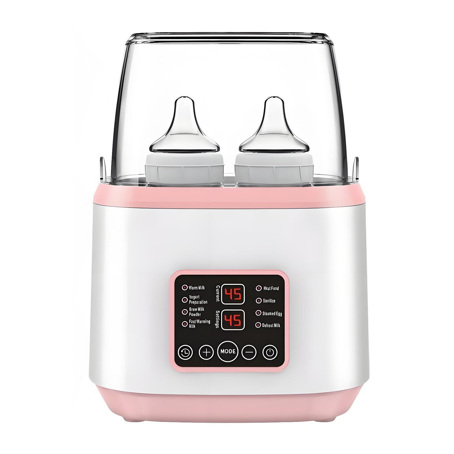 Calientabiberones 2 en 1Esterilizador automático de biberones con almacenamiento termostáticoProductos seguros y prácticos para bebés