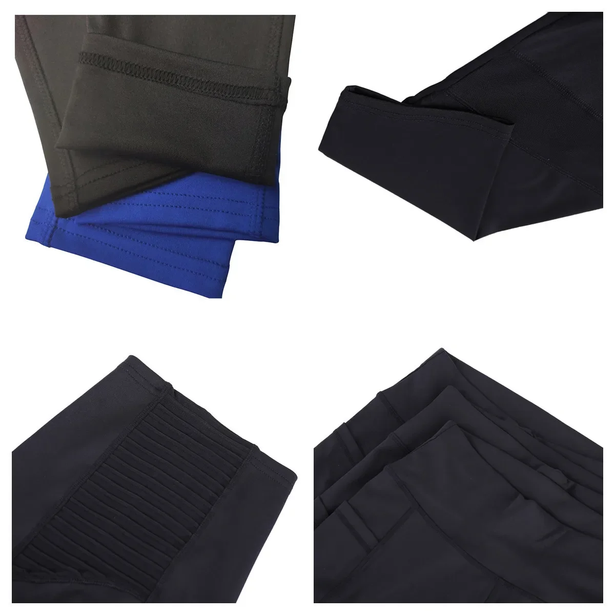 Mancreda Pantalones Cortos De Correr Para Mujer Con Bolsillos Con Cremallera, Pantalones Cortos De Yoga, Cintura Elástica Para Entrenamiento, Gimnasio, Gimnasio, Zíper Negro, L