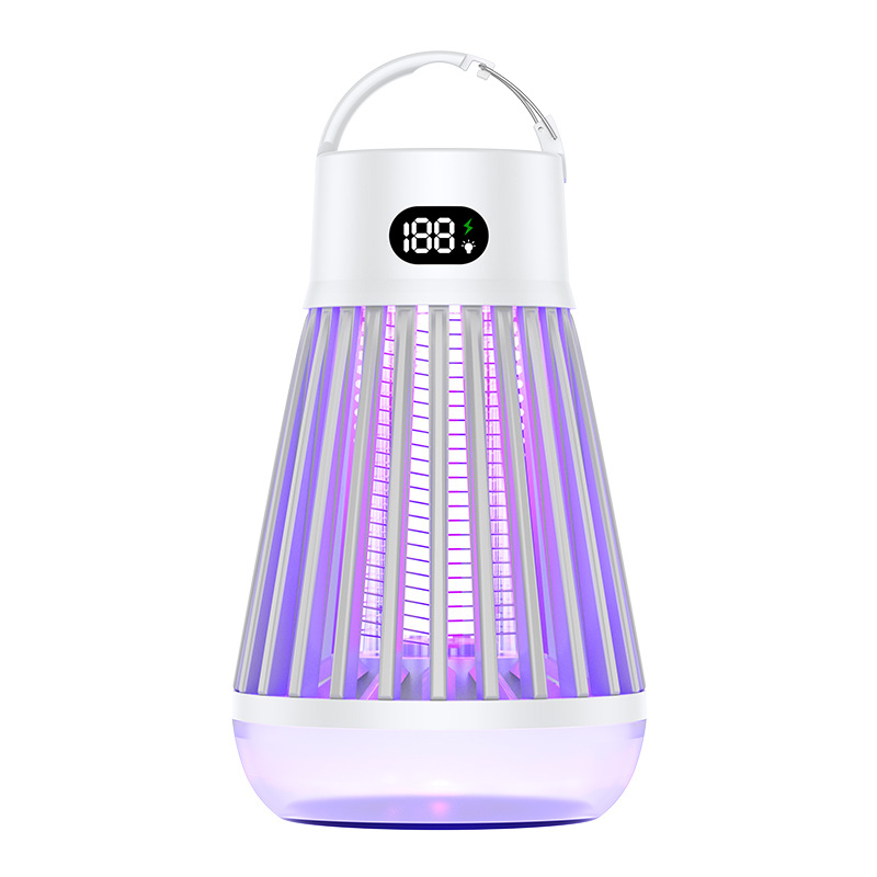 BALASHOV - Lámpara eléctrica para matar mosquitos, luz UV de 410nm, carga USB, matamosquitos portátil dos en uno para dormitorio y exteriores