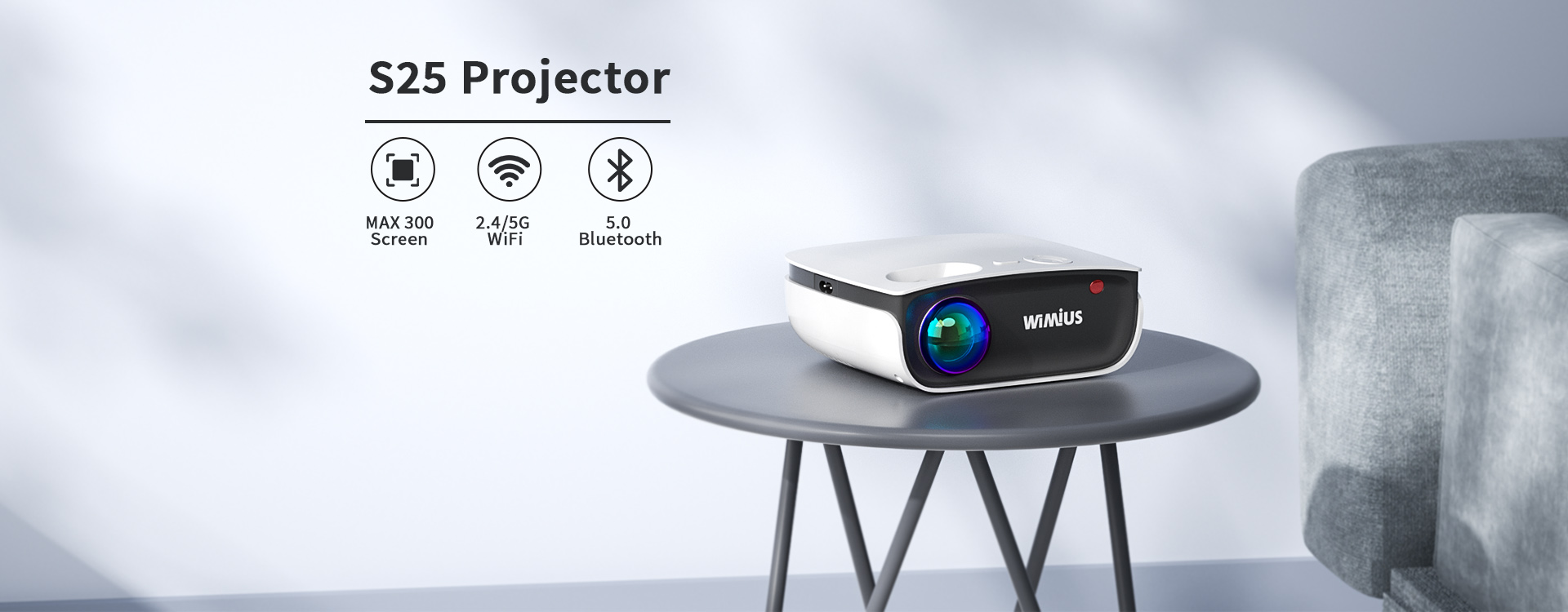 Wimius-proyector portátil P61 para cine en casa, 8000 lúmenes, 5G