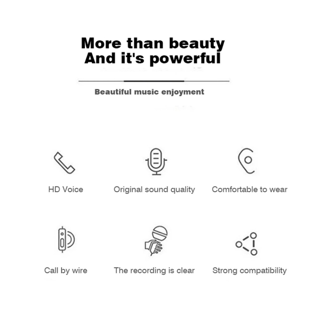 Verwendet für Musik, Sport, elektronische Spiele, mit Mikrofon, geeignet für Xiaomi, iPhone, Huawei, Samsung-Kopfhörer, In-Ear-Kopfhörer_voghion.com