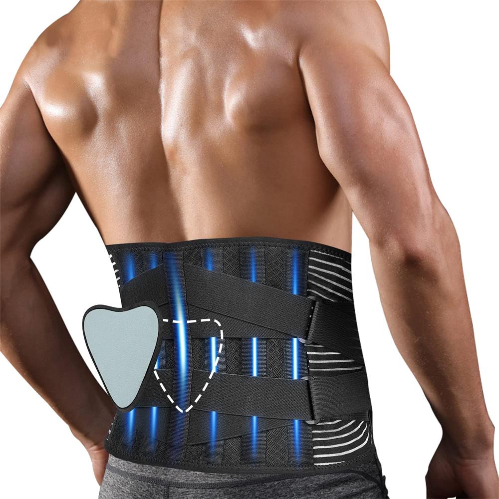Cinturón de soporte Lumbar de malla de aire transpirable para hombres y  mujeres, almohadilla de cintura extraíble, 6 estaciones, hernia de disco,  ciática, escoliosis