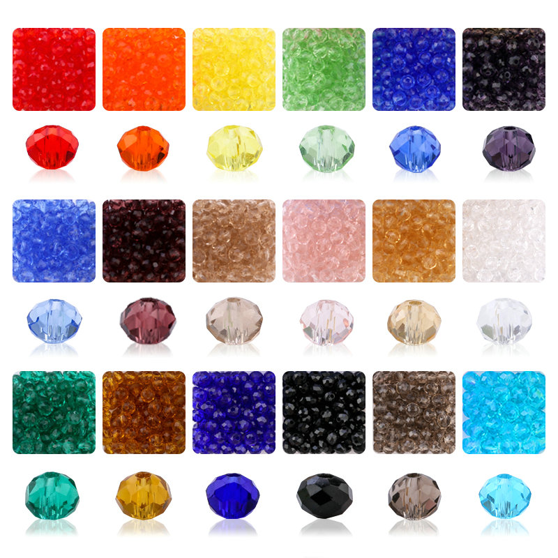 Best Quality 28pcs Crystal Ab Pendant Beads Glass 14mm Beads Love