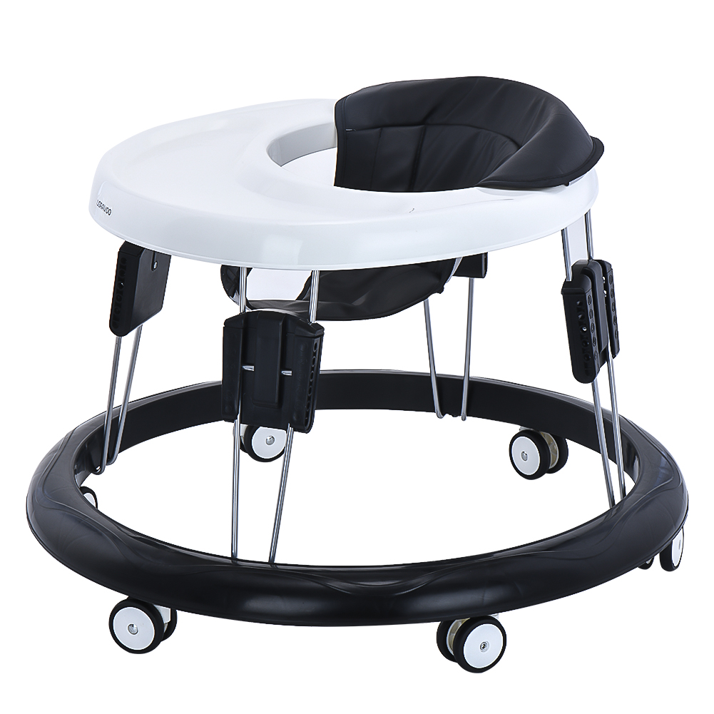 Andador redondo ajustable con ruedas universales para bebé, altura  ajustable, plegable y compacto, 6-18 meses
