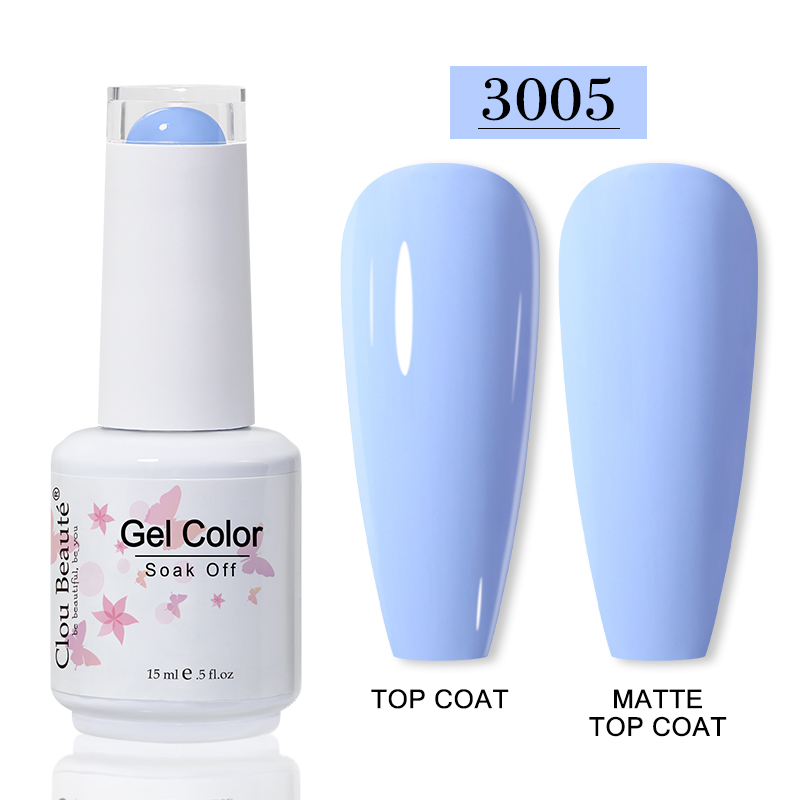 Clou Beaute - Clou Beaute-esmalte de Gel para uñas de barniz para Base de uñas UV es 56 colores Base superior Amigo pintura de Gel UV 15ml