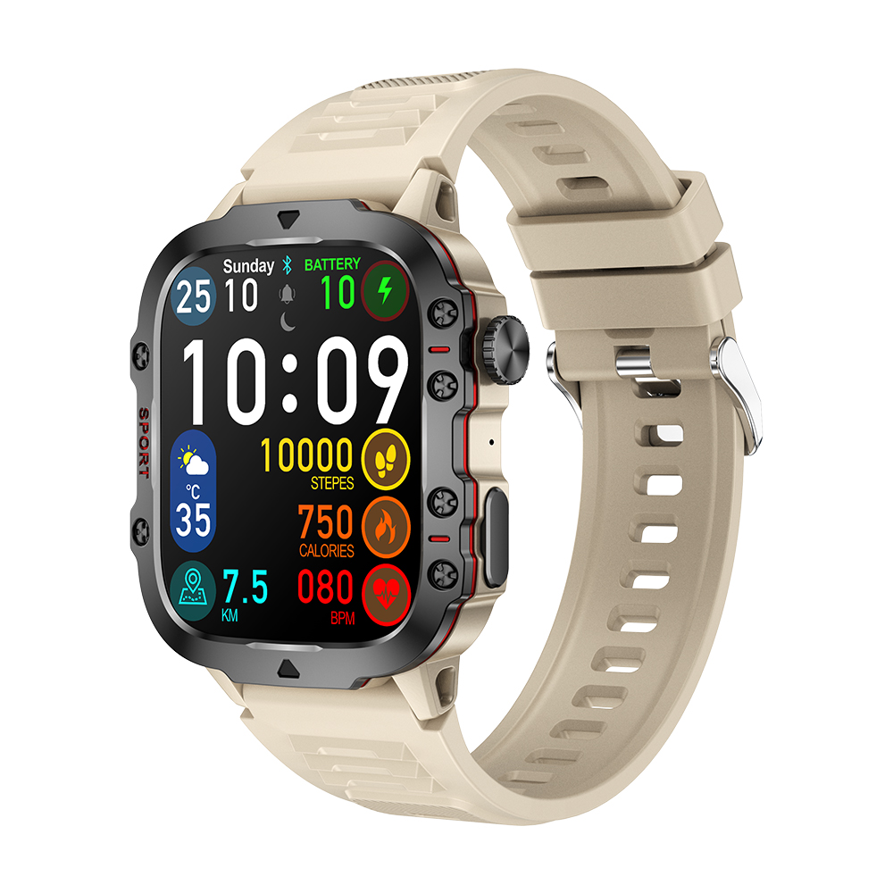 COTAUL - Reloj inteligente militar para hombre, pulsera resistente al agua Ip68 con llamadas, Bluetooth, compatible con Xiaomi, Android e Ios, 1,96 pulgadas, novedad de 2023