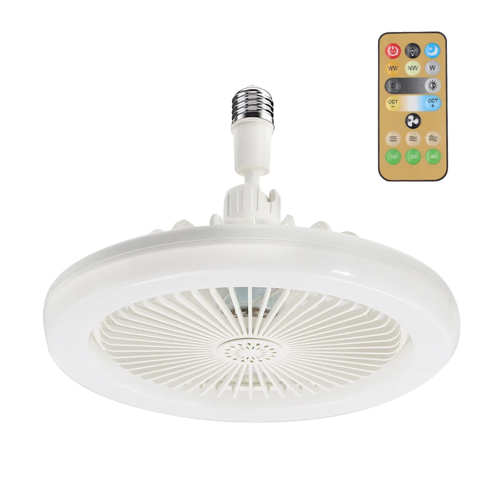 Modern Design E27 Simple Practical Indoor Multifunction Suspension Smart Fan Light_voghion.com