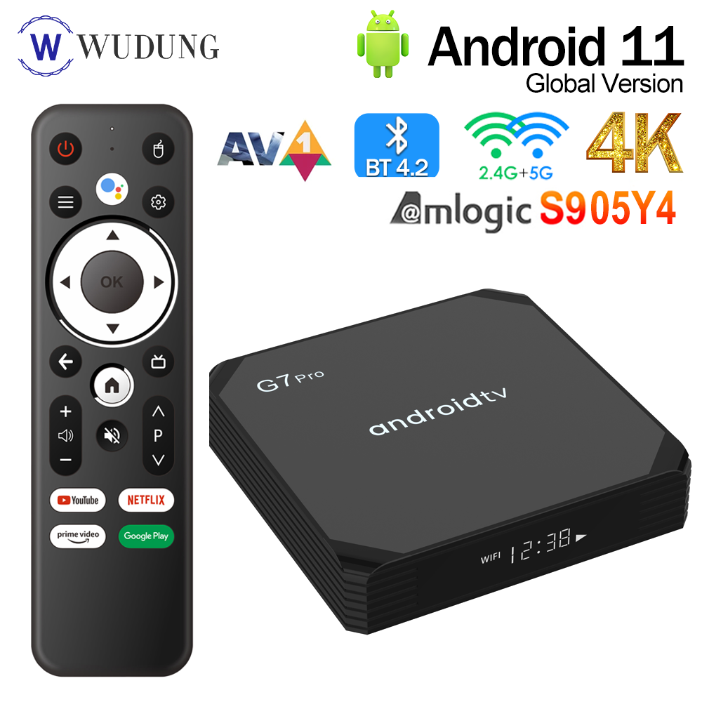 VONTAR-Dispositivo de TV inteligente X4, decodificador con Android 11,0,  Amlogic S905X4, 4GB, 128GB, 1000M, Wifi Dual, 4K, 60fps, AV1, reproductor