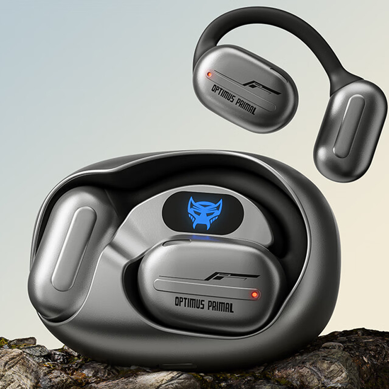 Transformers - Transformers-auriculares TF-T20 con gancho para la oreja, cascos deportivos con Bluetooth 5,4, baja latencia, HD, llamadas, micrófono, Fitness