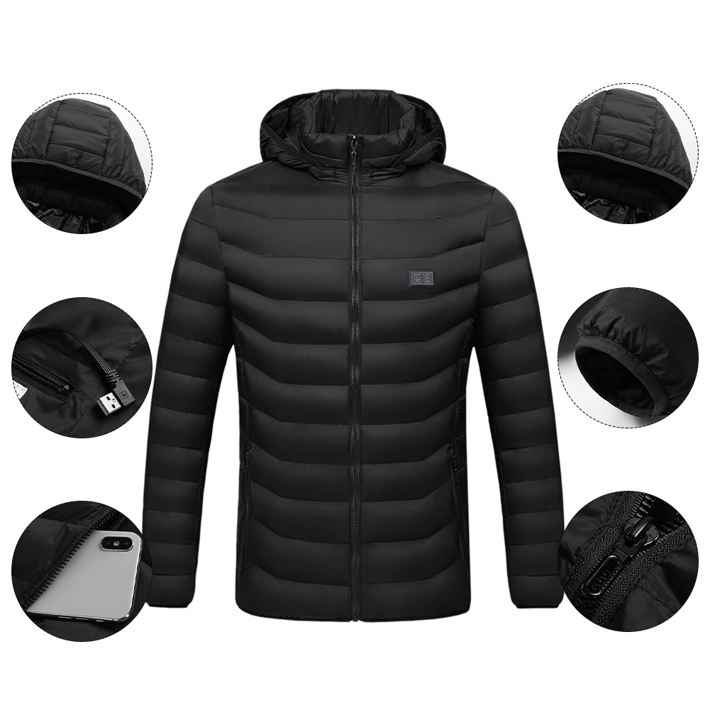 Comprar Chaleco calefactable de 14 áreas, chaleco cálido, chaqueta  eléctrica de invierno con USB, abrigo térmico para hombre y mujer
