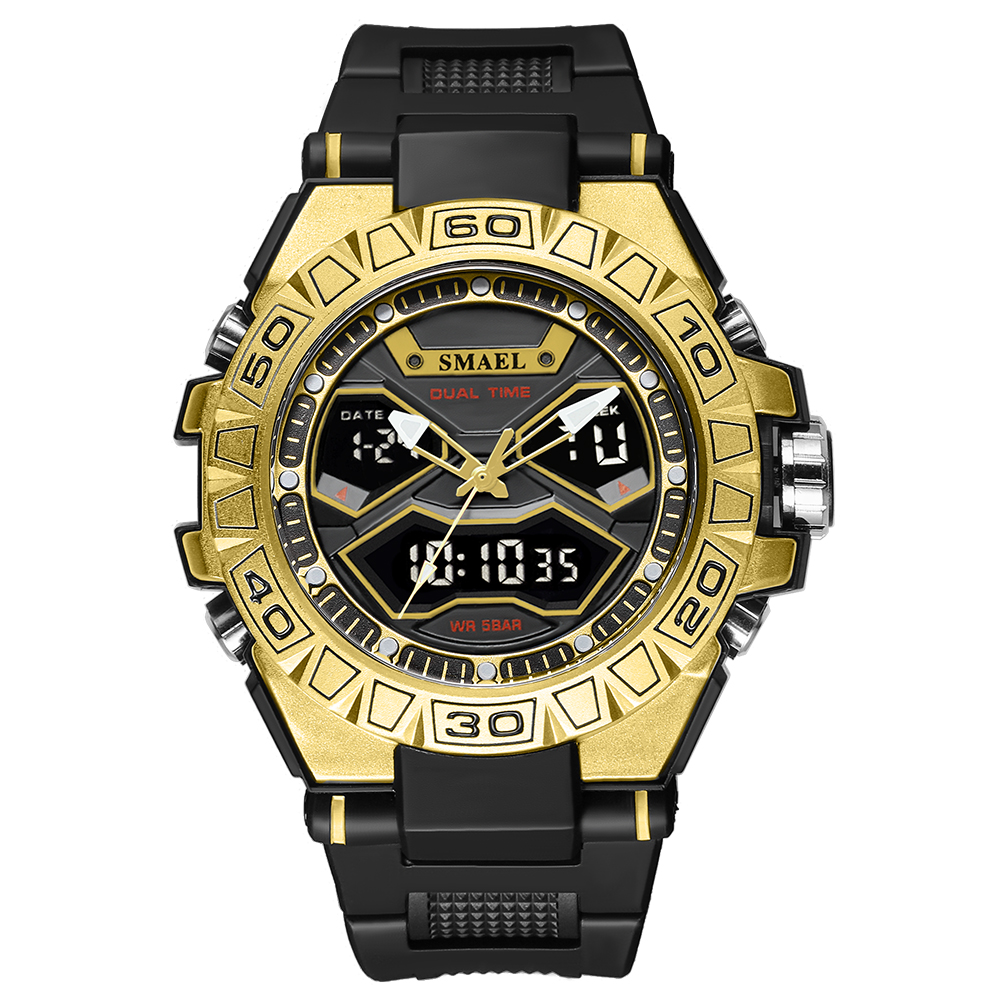 Relojes Para Hombre Militar 50 M Impermeable Deporte Cronómetro Alarma LED Reloj  Digital Hombres Reloj De Esfera Grande Para Hombre Relogio Masculino De  37,29 €