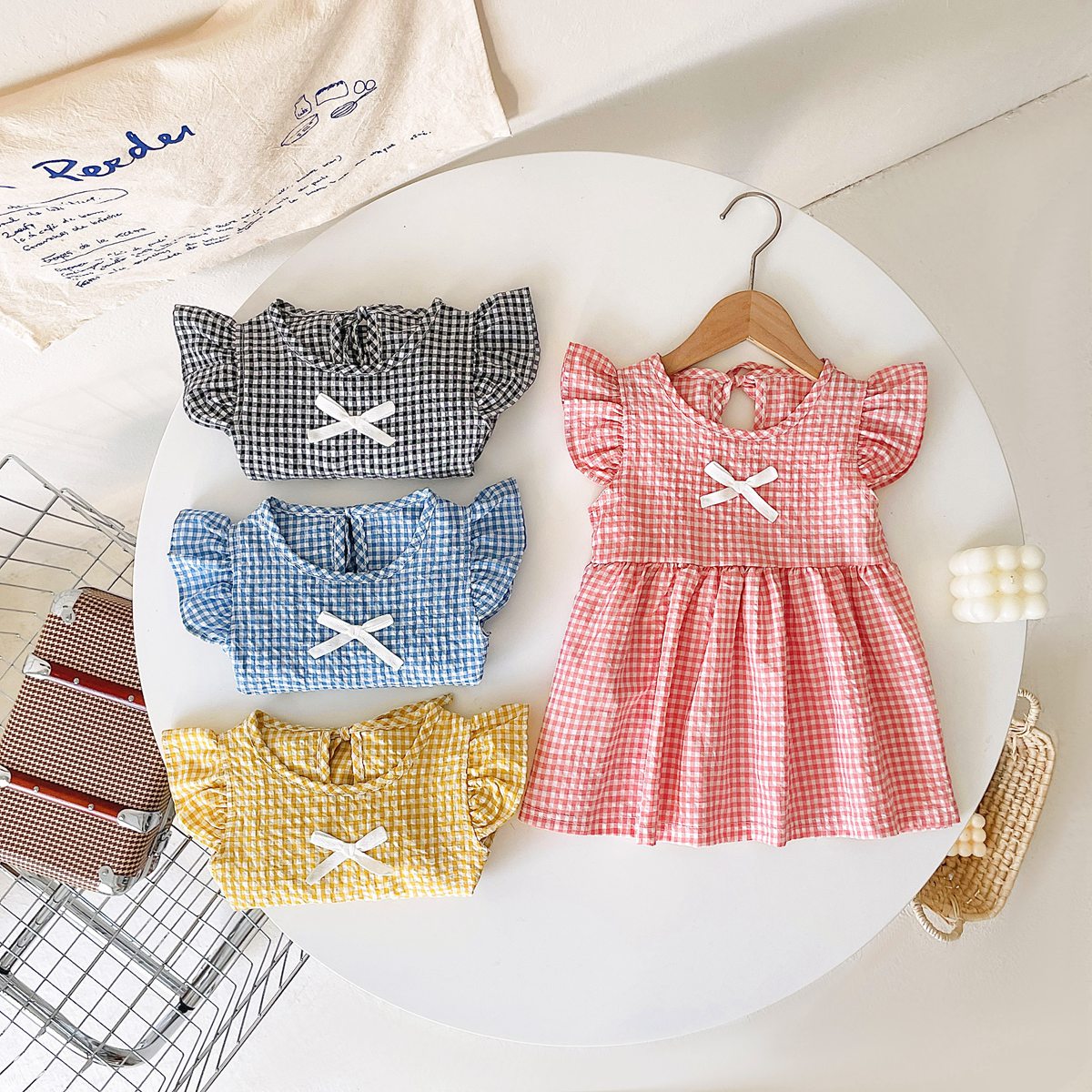 Sanlutoz Girls Stripe Dress – 100% Cotton, Long Sleeve Lace Trim, Casual & Party Wear, Sizes 3T-12 - View #2