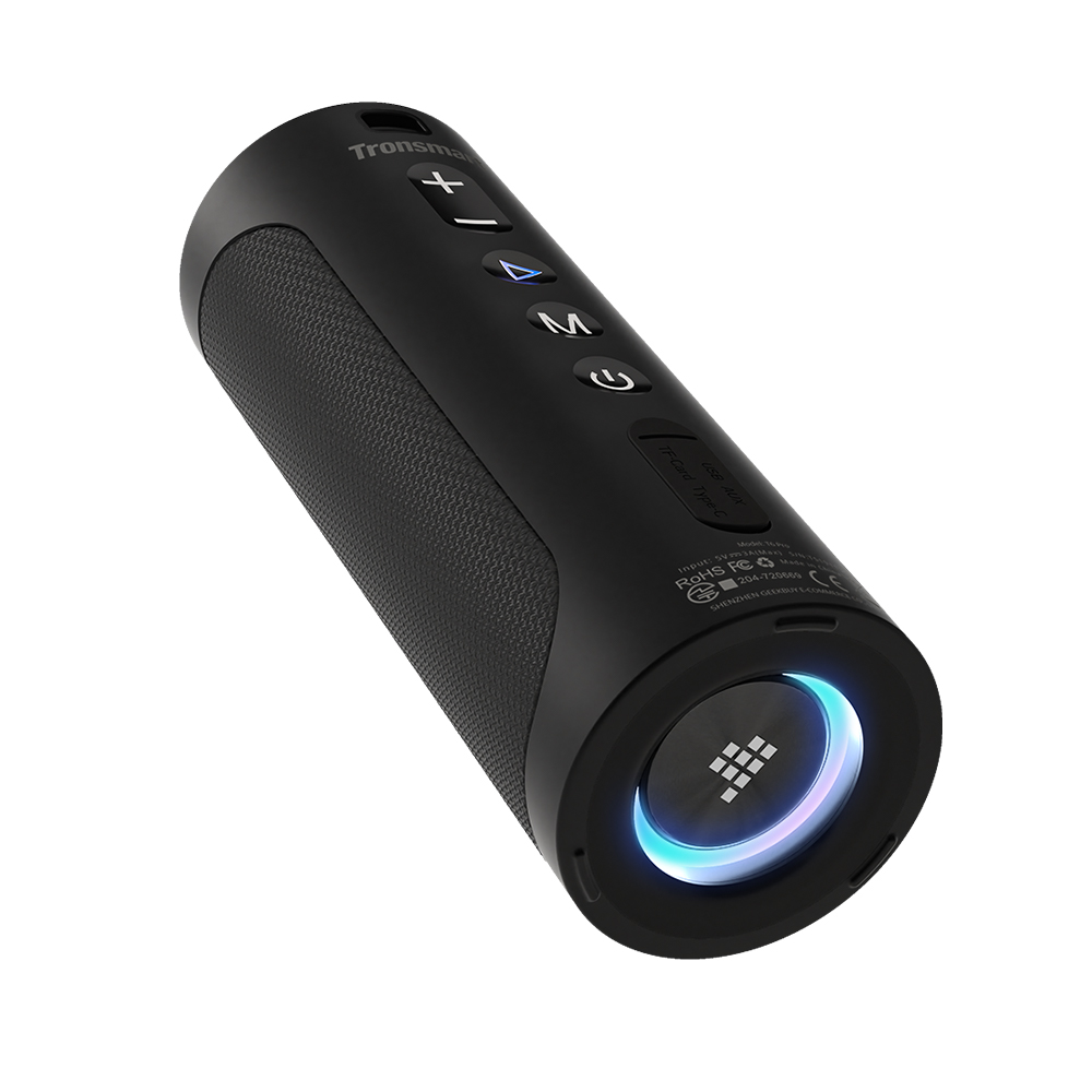 Tronsmart Altavoces Bluetooth portátiles T7 con sonido envolvente de 30 W  360°, Bluetooth 5.3, graves mejorados, emparejamiento estéreo inalámbrico