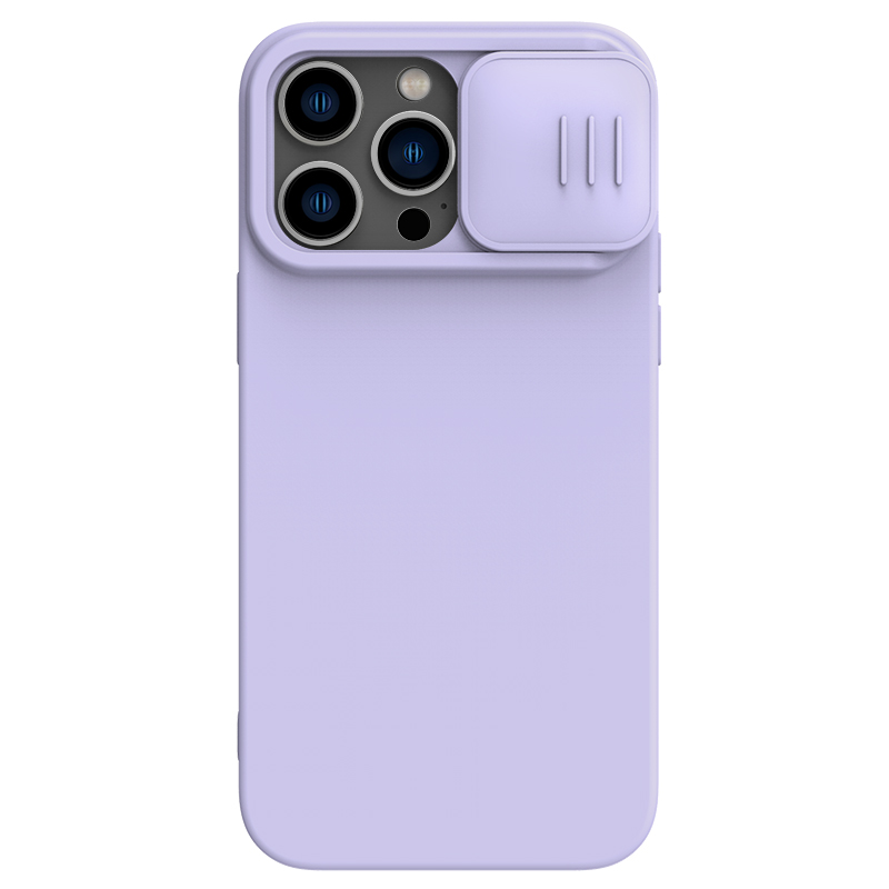 NILLKIN - Nillkin-funda de teléfono magnética de silicona para iPhone 14 Pro Max, protector de cámara deslizante de silicona suave y sedosa, funda trasera MagSafe