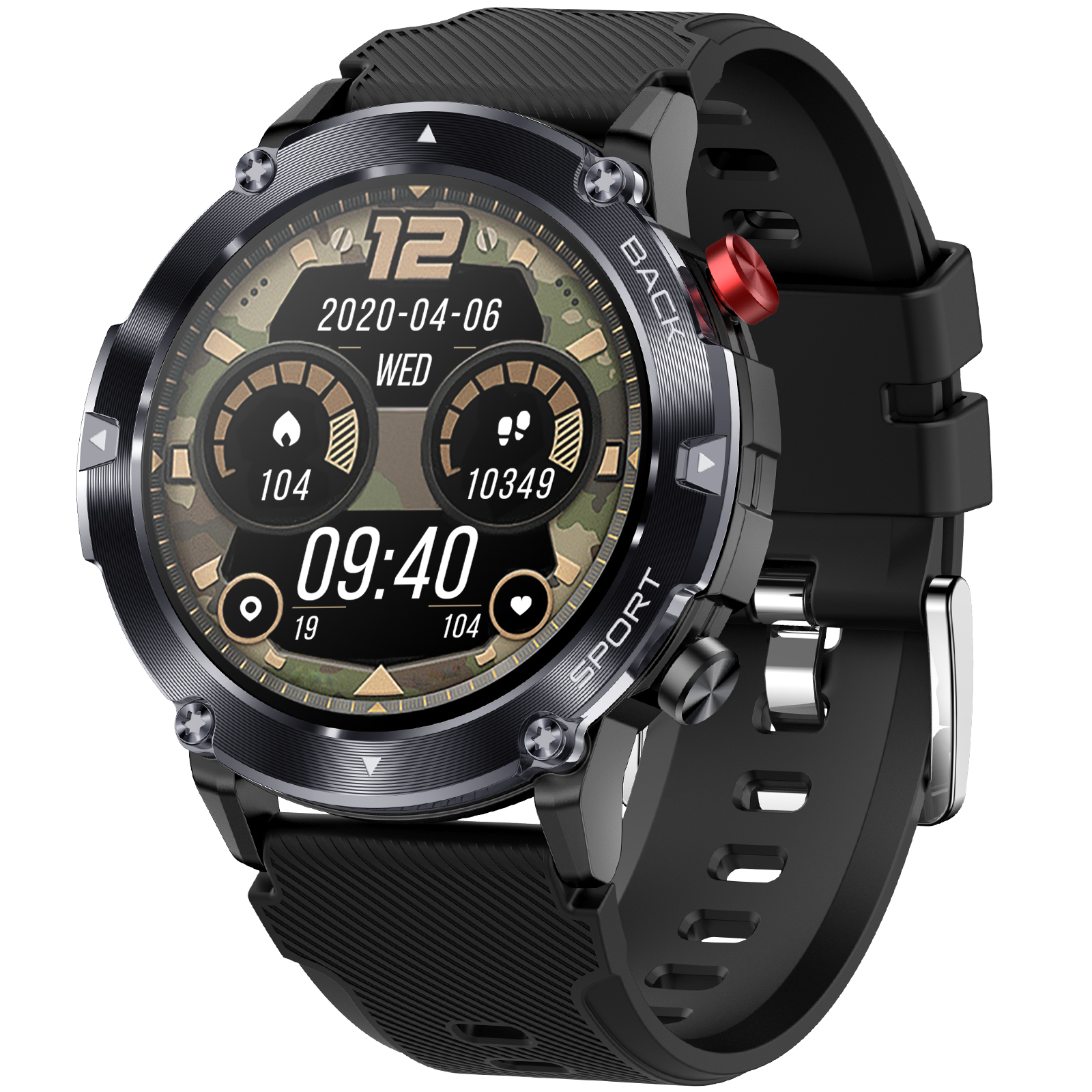 Reloj inteligente militar para hombre, reloj inteligente táctico para  exteriores, resistente al agua, IP67, altavoz Bluetooth Dail llamadas,  altavoz