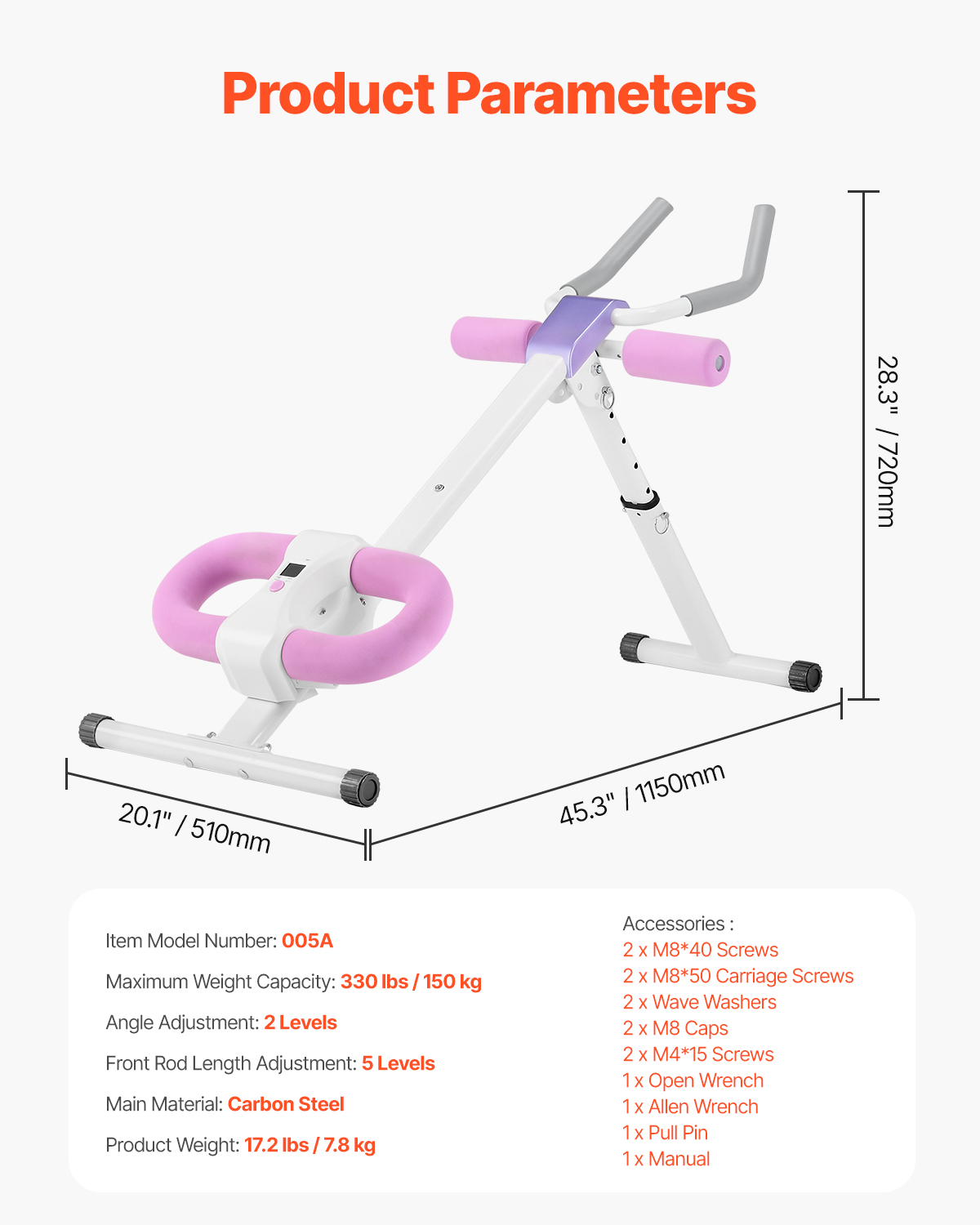 SucceBuy AB Workout Machine_ Adjustable Core & Ab Trainer for Home Gym
