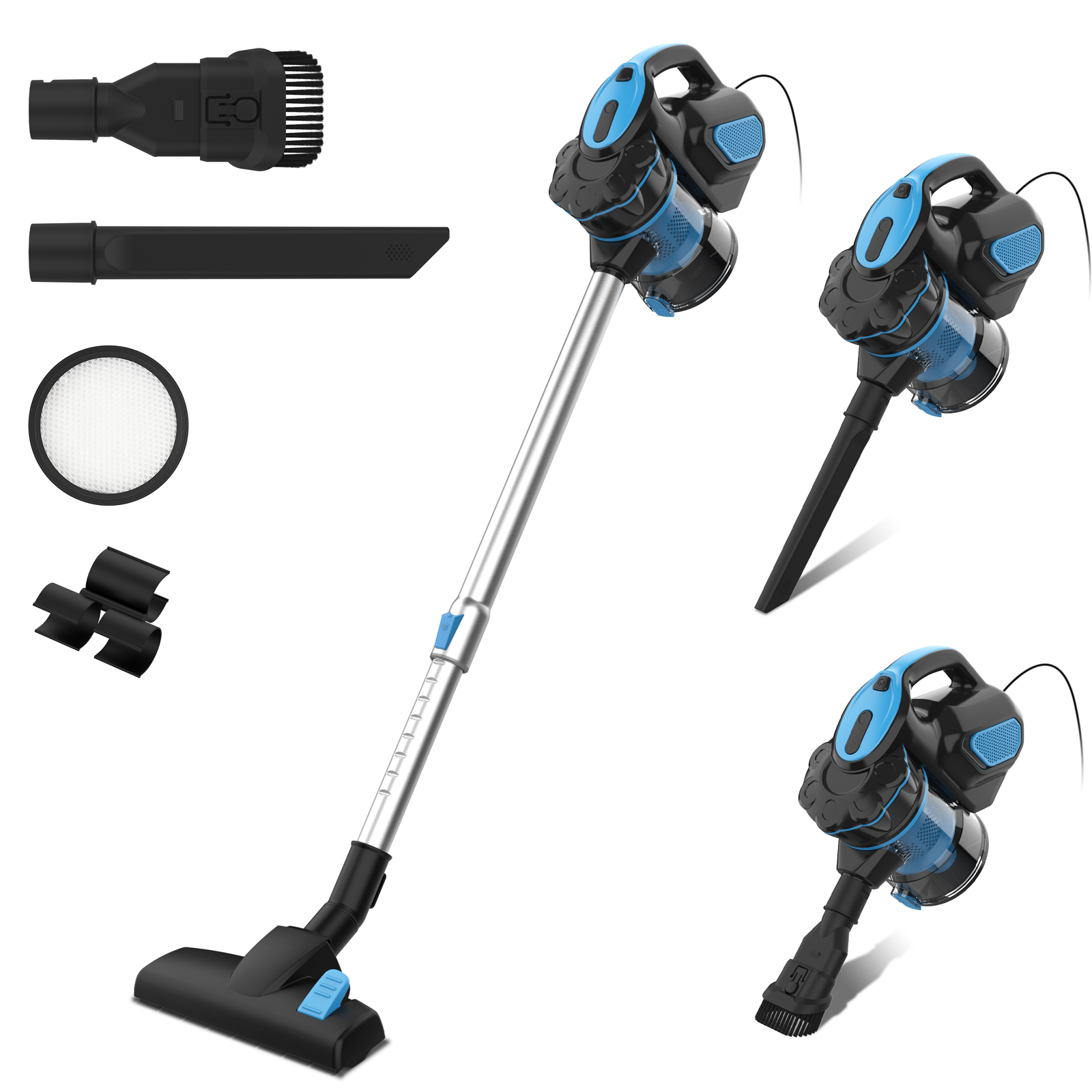 INSE I5 Corded Upright Vacuum Cleaner, 600W Powerful 18kPa, Bagless, with 1000ml Dust Container, 6m Cord, Super Efficient Cyclonic Filtration System