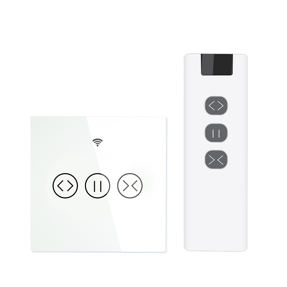 Interruptor de persiana enrollable inteligente, interruptor de persiana  enrollable wifi, compatible con Alexa / Google Home, interruptor conectado  táctil de retroiluminación puede apagar el temporizador LED ap