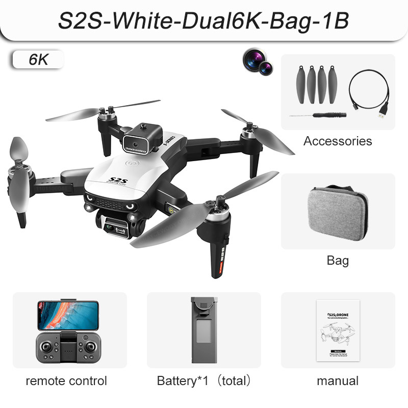 Mini Dron Plegable S65 con Cámara 4K y Mando a Distancia