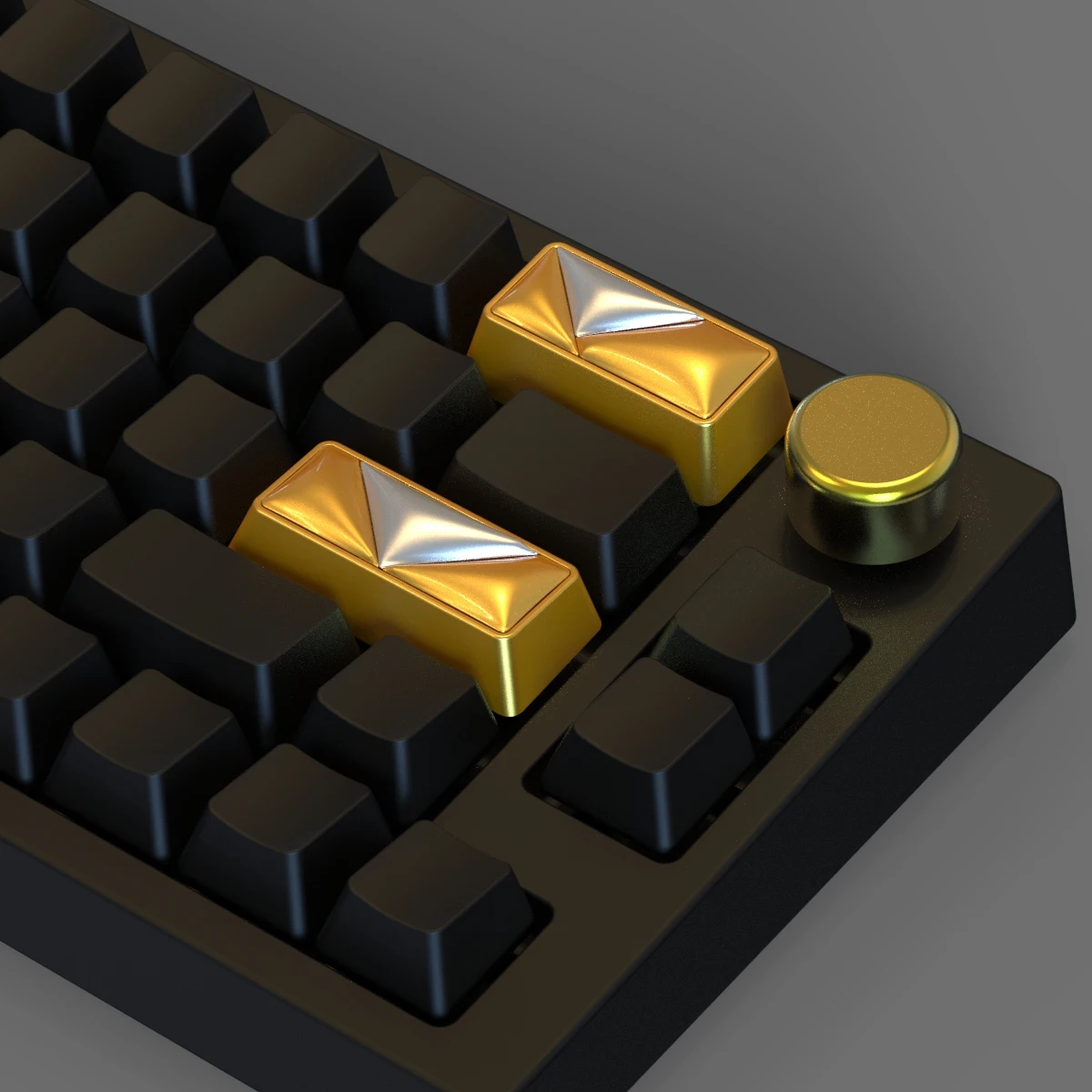 Accesorios para Teclado Gaming Inflables Dorado-Negro ESC/Retroceso/Entrar/Espacio, Diseño Detallado Artanal, Ideal para Gamers y Decoración de Teclados - details 2