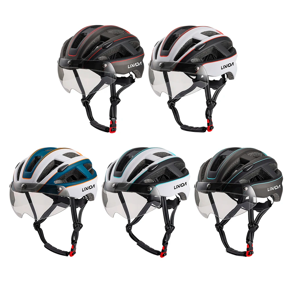 Casco de bicicleta de montaña, cascos de ciclismo con gafas magnéticas ...