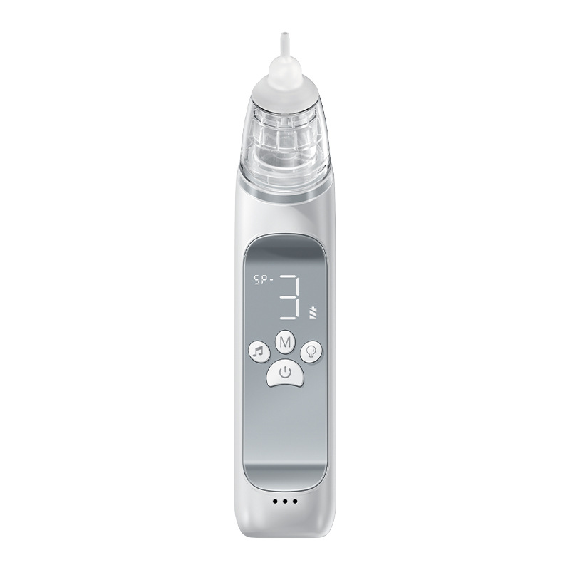 SLAIXIU - Aspirador Nasal eléctrico para bebé, dispositivo de succión Nasal con boquilla de silicona de grado alimenticio, 3 modos de succión y música relajante