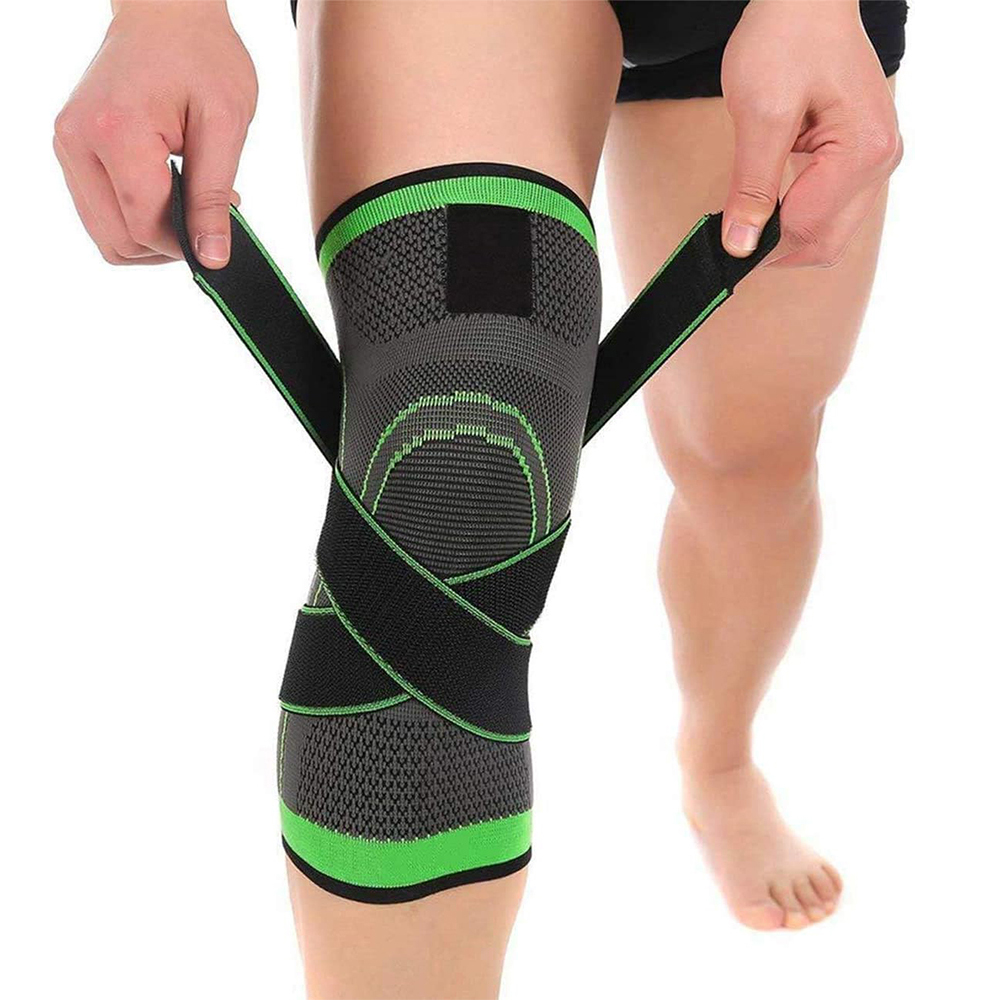 Rodilleras deportivas 3D de alta elasticidad, manga de compresión de  rodilla, con correas ajustables, para correr, entrenar, aliviar el dolor en  las