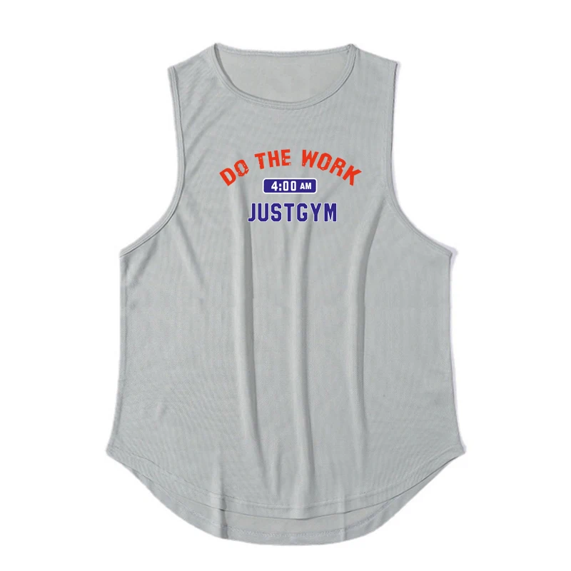 Muscleguys - Camiseta deportiva de malla para hombre, ropa de gimnasio de secado rápido, camiseta sin mangas para culturismo, chaleco para correr