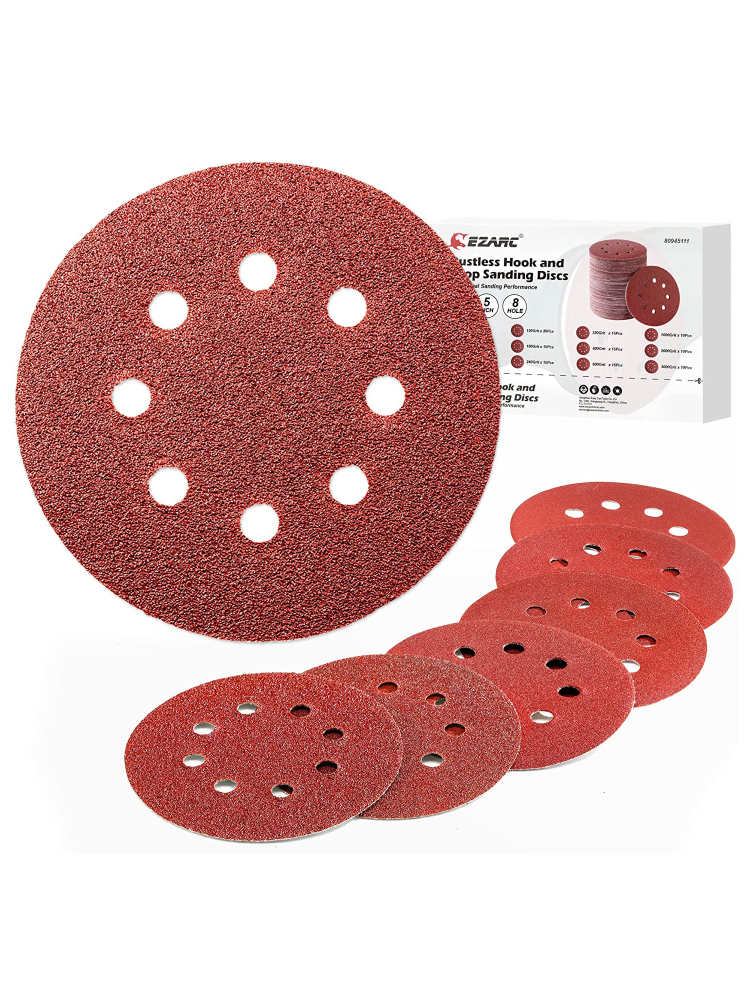 Juego de Lijas Para Lijadora Orbital 5 (125 Mm) Con Velcro 50 pcs