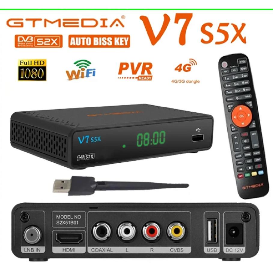 Gtmedia-receptor de televisión por satélite con resolución 4k hd,  decodificador de tv con resolución uhd