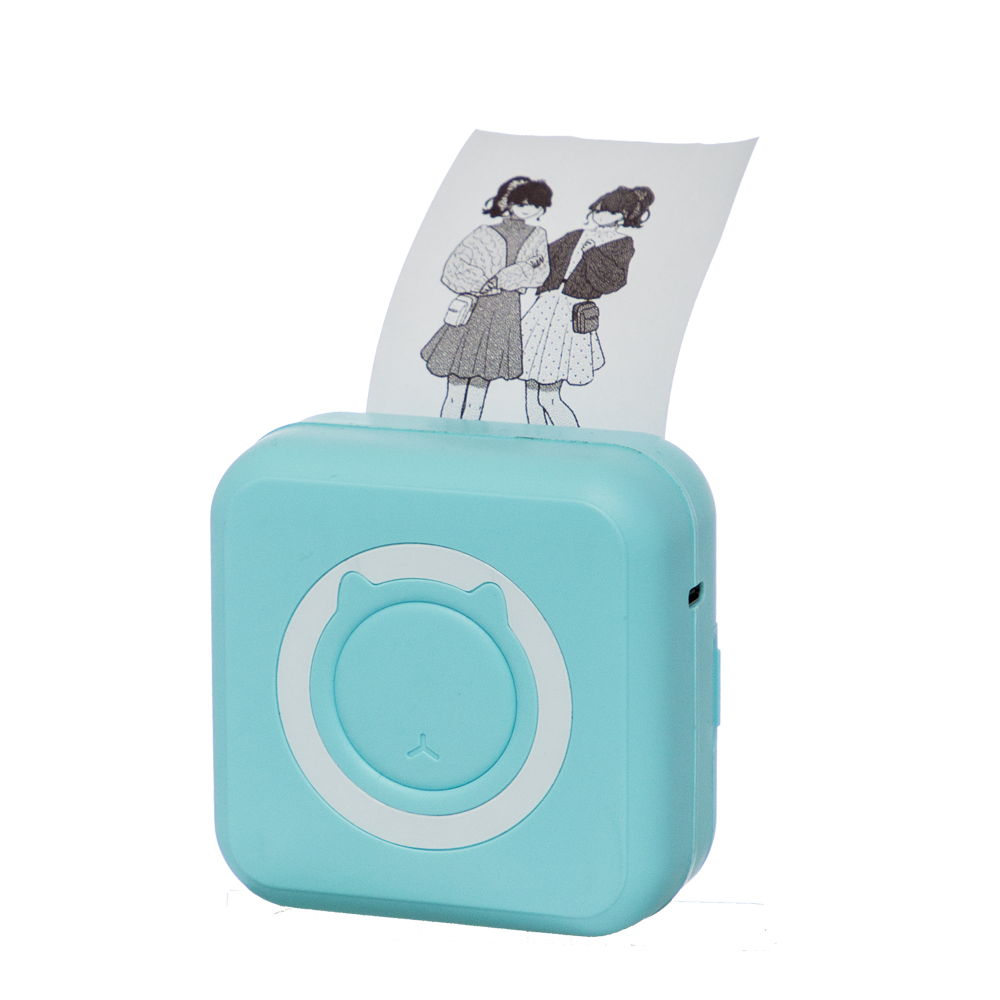 mini impresora sin tinta bluetooth portátil bolsillo de mano mini lindo  gato impresora térmica para el estudio