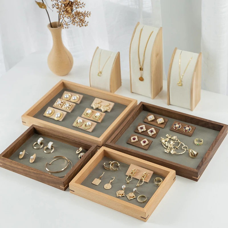 Bandeja de Joyería de Nuez Baby.Xin Almacenamiento y Exhibición de Joyas Miravia