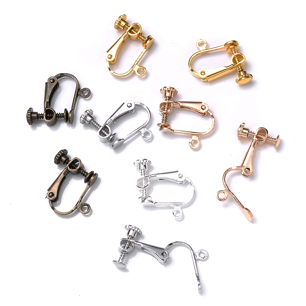 10pcs Earring Hooks Lever Back Open Loop Setting Fasteners Earwire for DIY  Earring Clips Clasp Jewelry Making Accessories