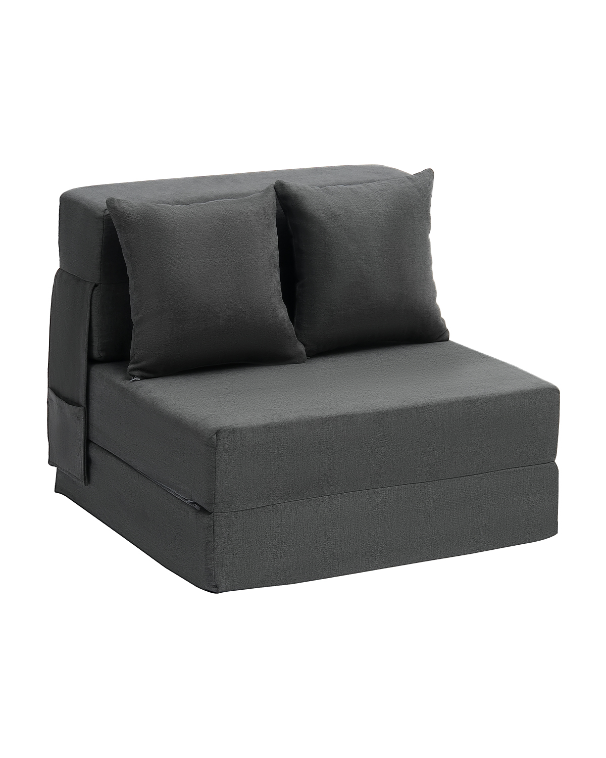 SucceBuy 3-in-1 Folding Sofa Bed_ Foldable Couch Bed with 2 Pillows and Washable Cover