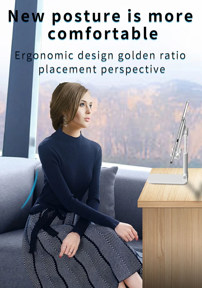 New Pink Mirror Phone Stand Suitable for Adjustable Desktop Tablet Stand Universal Desktop Phone Stand_voghion.com