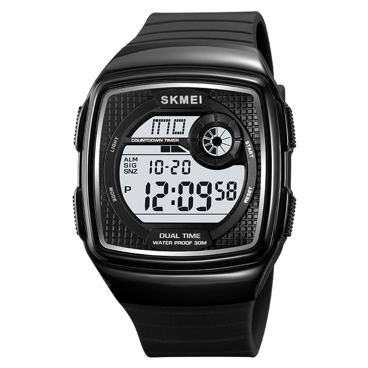 SKMEI - SKMEI-Reloj de pulsera deportivo para hombre, cronómetro con pantalla Digital de luz trasera, Cuenta atrás, calendario informal, resistente al agua, alarma