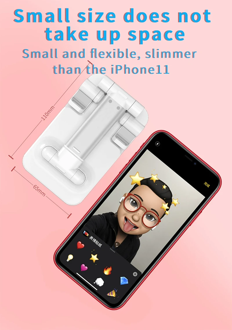 New Pink Mirror Phone Stand Suitable for Adjustable Desktop Tablet Stand Universal Desktop Phone Stand_voghion.com