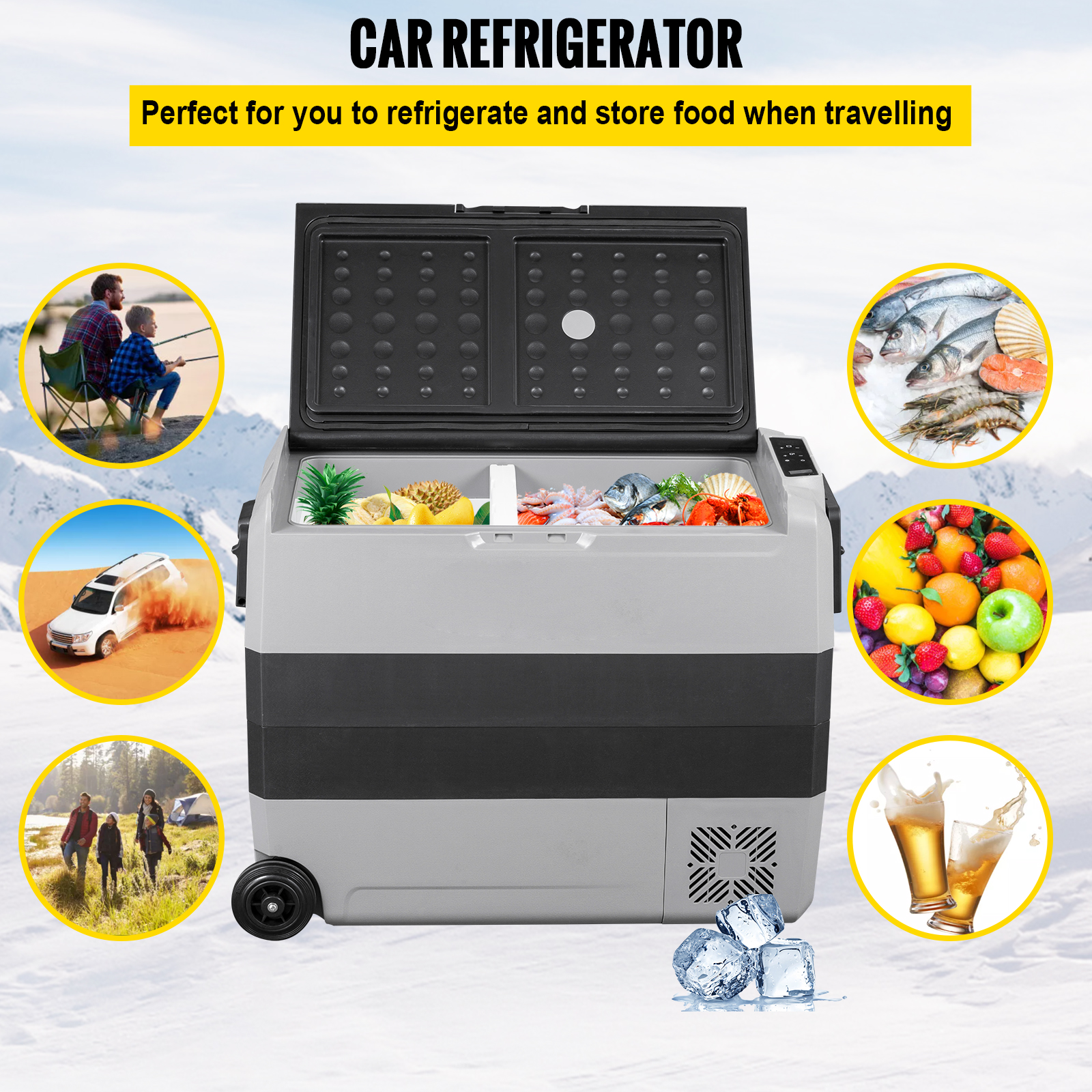 VEVOR VEVOR Refrigerador Portátil 22L Nevera Portátil para Coche  Refrigerador Doméstico Refrigerador del Automóvil
