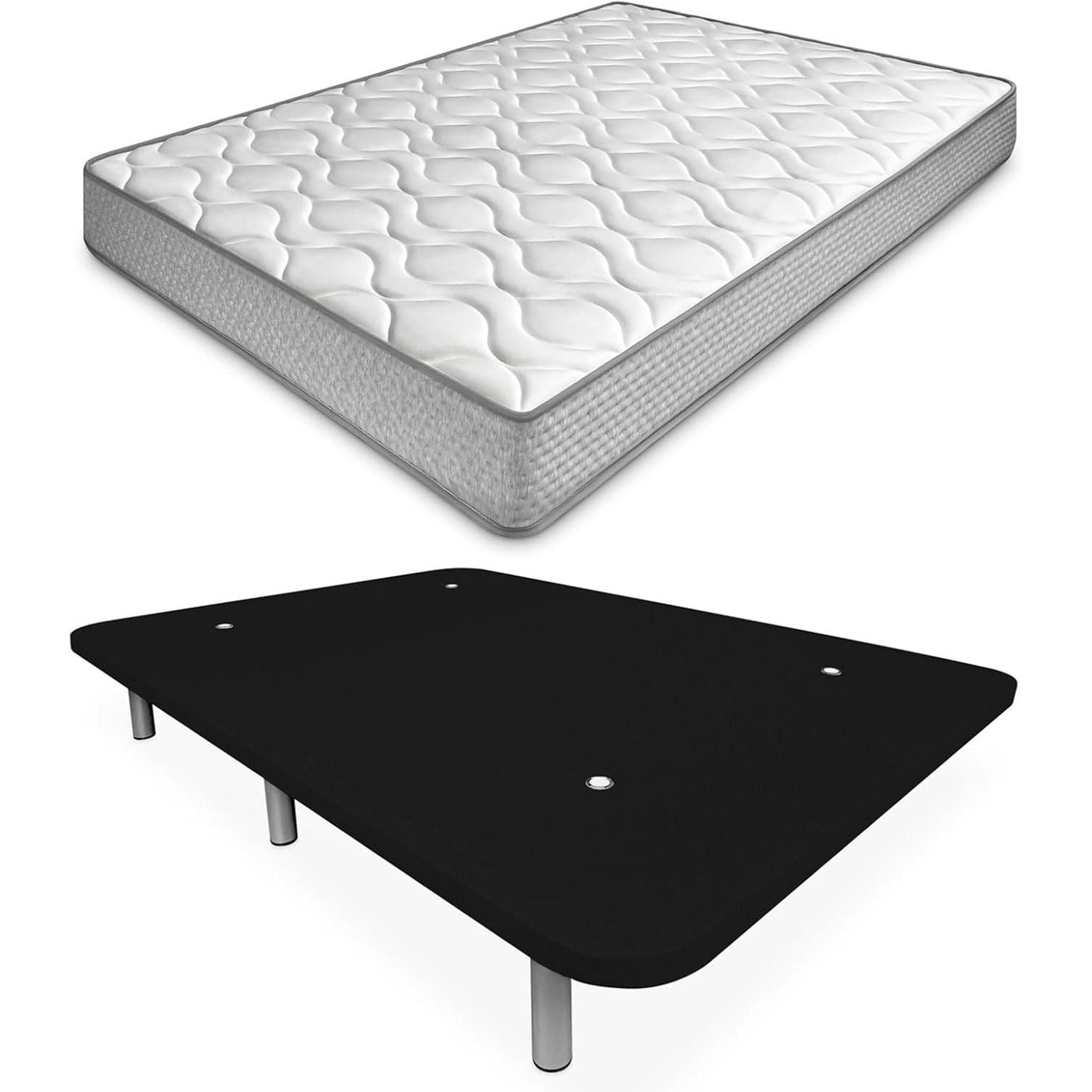 Juego De 6 Patas Redondas, Métrica 10 Para Somier O Base Tapizada 30 Cm