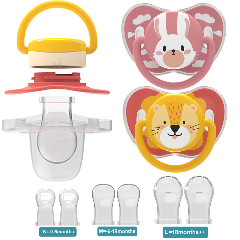Chupetes de silicona para niños y niñas, juego de 2 chupetes para recién  nacidos, esenciales para recién nacidos, sin BPA