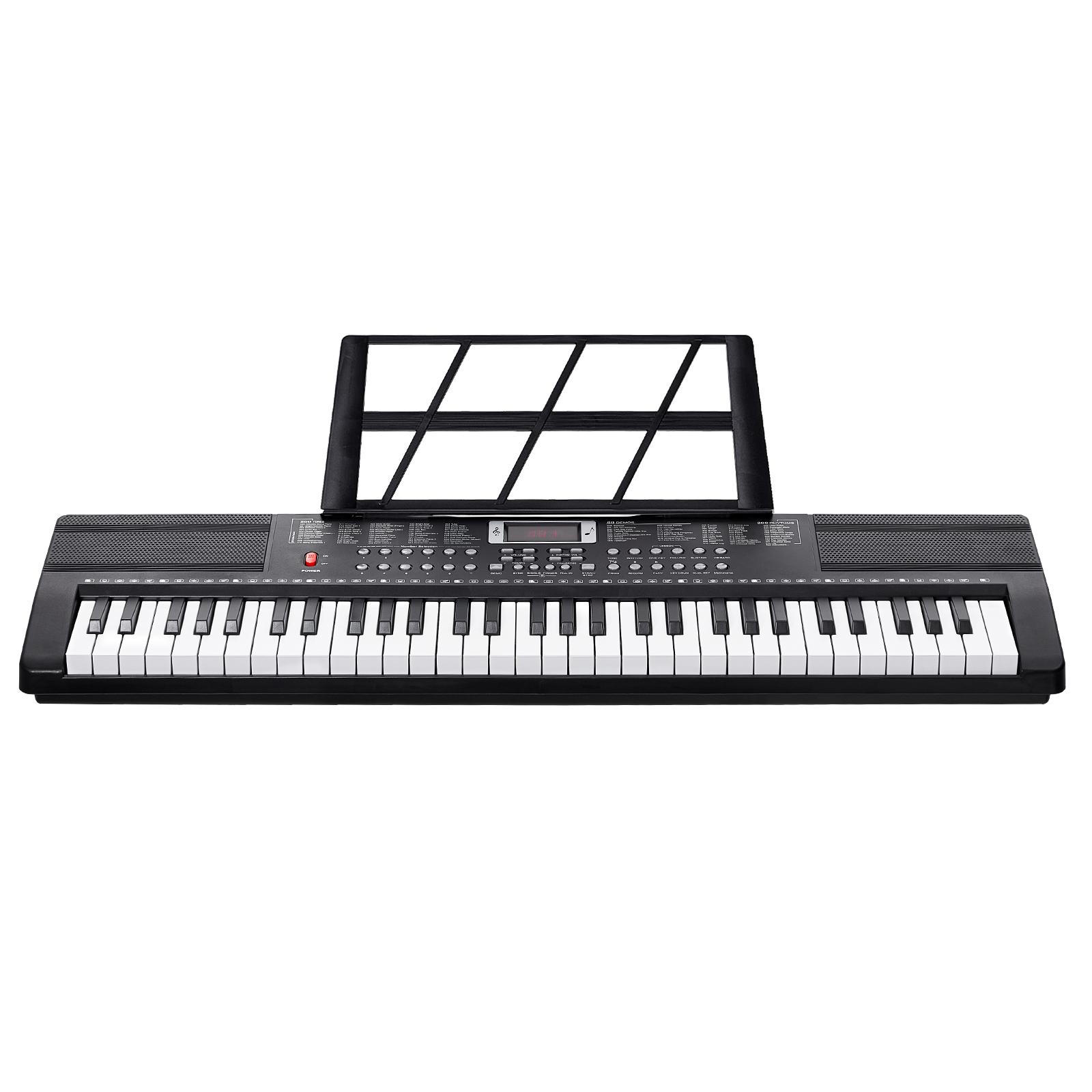 SucceBuy 61 Key Keyboard: 200 Tones, 200 Rhythms, 60 Demo Songs, Dual Speakers, for Beginners