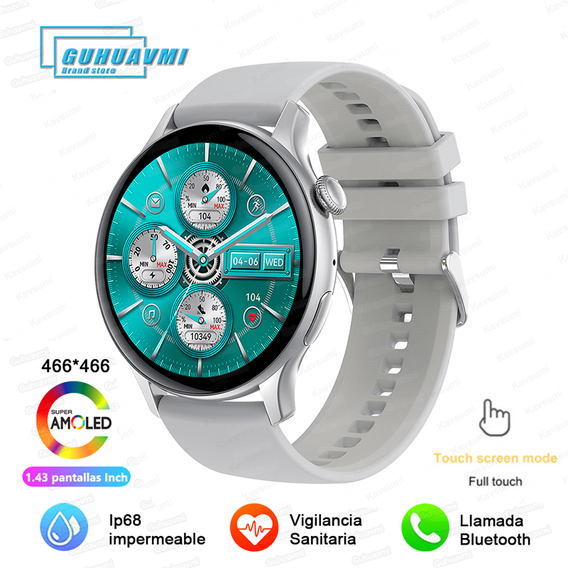 Reloj Inteligente 2026 para Mujer, Pantalla de 466*466, GPS, Seguimiento Deportivo, Pulsera Inteligente con Llamadas por Bluetooth, Compatible con Android e iOS
